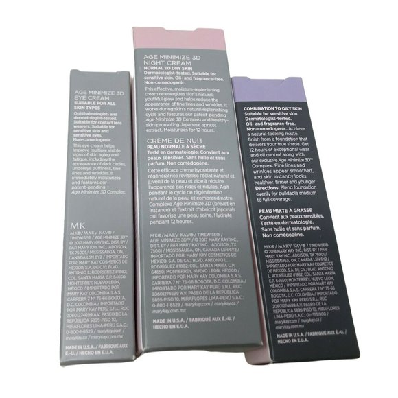 Mary Kay Timewise AGE MINIMIZE skincare 3D Set w Ivory Foundation - Picture 5 of 6